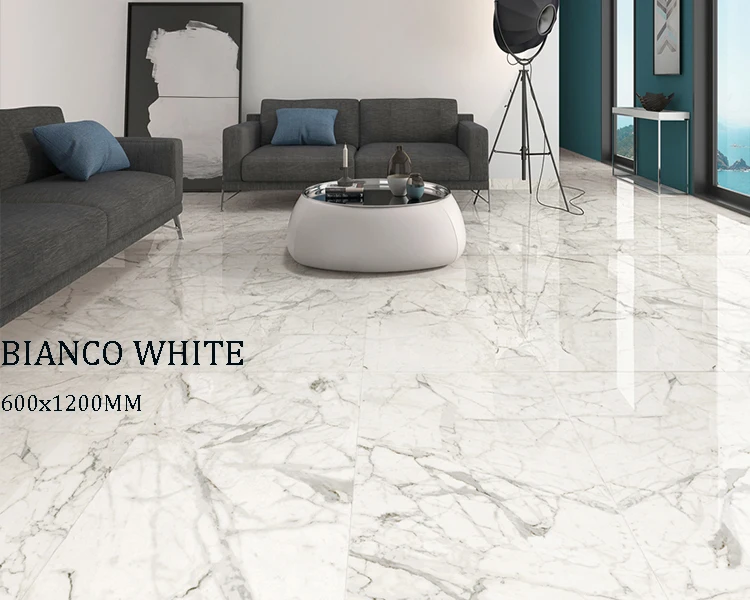 Soft Matt and Full Polished Nice Design 3d Picture Bianco Carrara Marble Porcelain Floor Tile 600x1200 800x1800