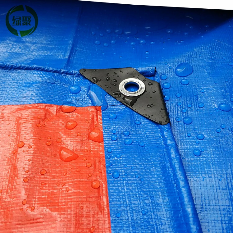 20x26 футов 6x8 м сине-оранжевый брезентовый материал для крыши