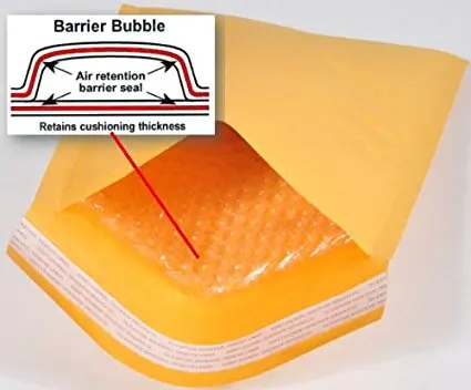 
Пользовательские крафт-бумажные мешки пузыря проложенный Mailer 