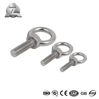 Metal Bolt M3 M4 M5 M6 M8 M10 M12 Eye Bolt 304 Stainless Steel Marine  Lifting Eye Screws Ring Loop Hole for Cable Rope Eyebolt (Size : M10 1pcs)