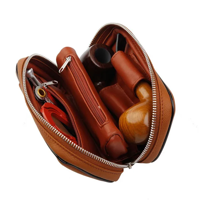 HANDMADE LEATHER TOBACCO PIPE POUCH BAG WALLET #L 