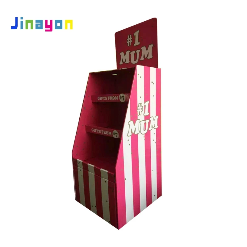 Jinayon Custom Wholesale Corrugated Paper Display Stand Eco-Friendly Promotion Cardboard Display with Recycled Materials
