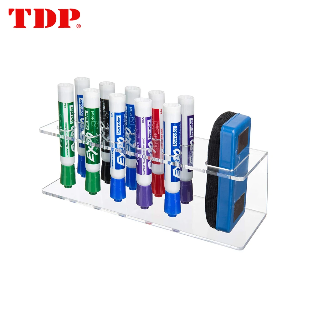 Настенная прозрачная акриловая для зубной пасты для зубной щетки 10-слот Dry-стирание маркер и ластик, держатели, набор из 2 предметов