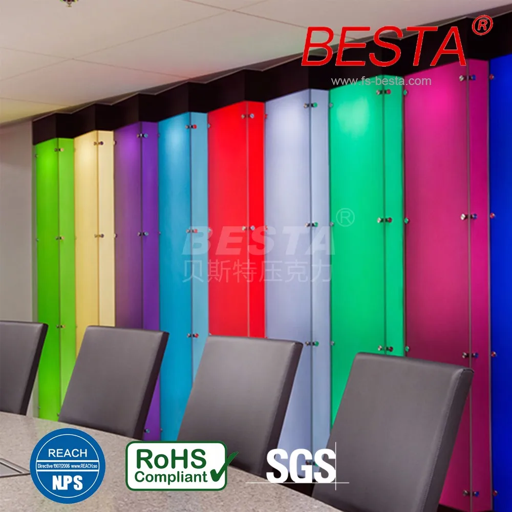 Commercial Acrylic Panel Folding Office Workstation Partition Wall