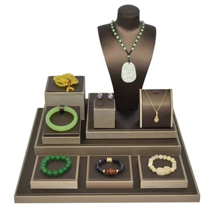 Plateau Présentation Bijoux Fond Plat Similicuir Souple - 3 tailles|TRSM880