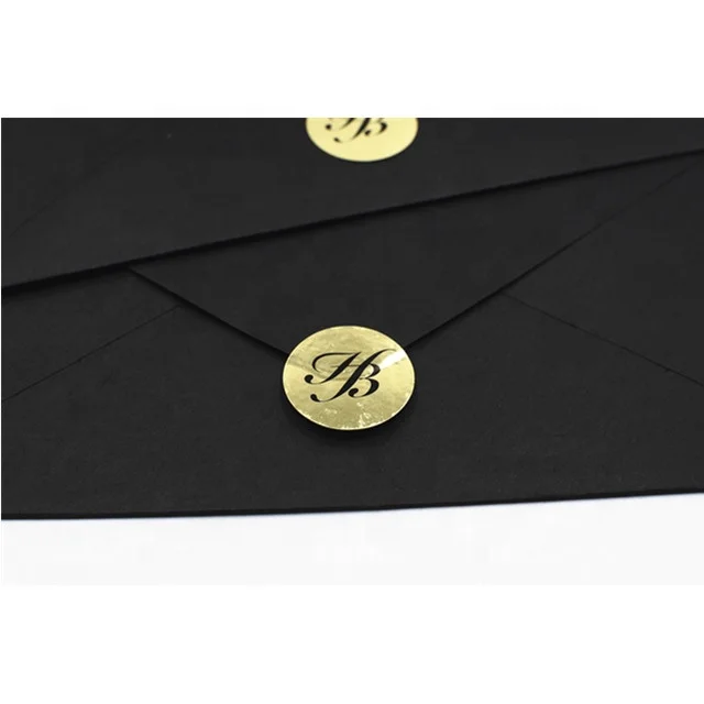 Набор карт с тиснением из золотой фольги/Подарочная карточка конвертом черная бумага золотым логотипом и карточкой