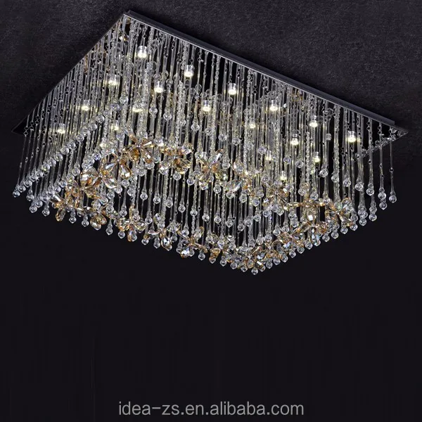 LED Ceiling Banquet Hall Lighting Crystal Chendelier Fancy Lights for Restaurant