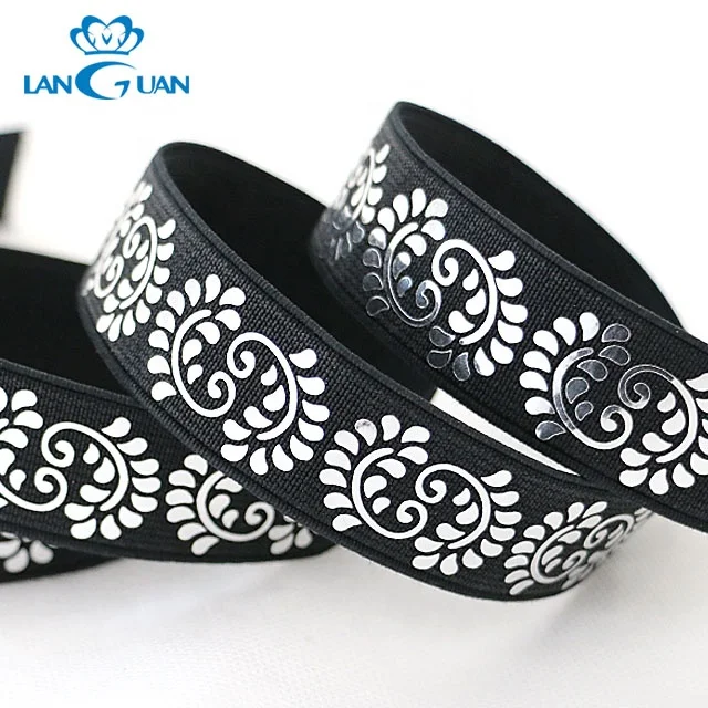 Rhinestone Woven Custom Elastic Band for Shoes Decoration