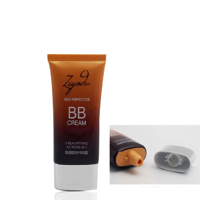 50ml moistruizsing oval shape bb cream cosmetic tube plastic packing container