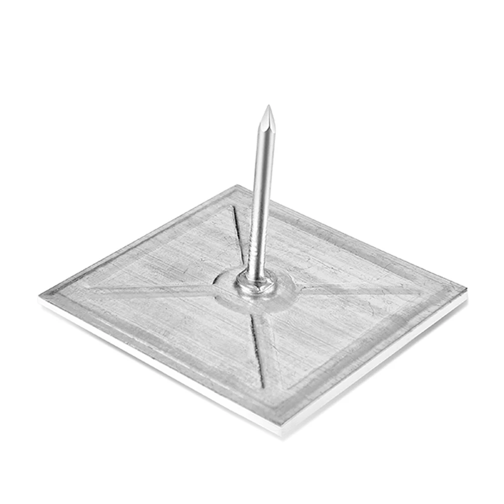 Galvanized HVAC System Fixing Glass Wool 2" Steel Self Adhesive Pins for Duct Wrap Board Insulation