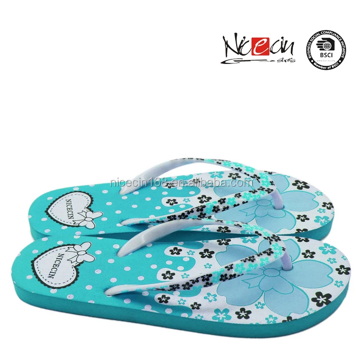 Сердце-образный трафаретная печать флип-флоп