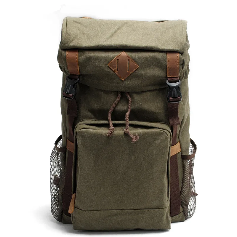 Travel Laptop Mountaineering Canvas School Backpack