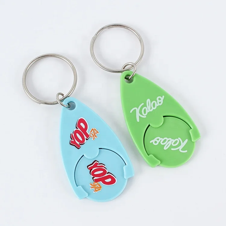 Shopping Cart Token Holder for Supermarket with Keychain