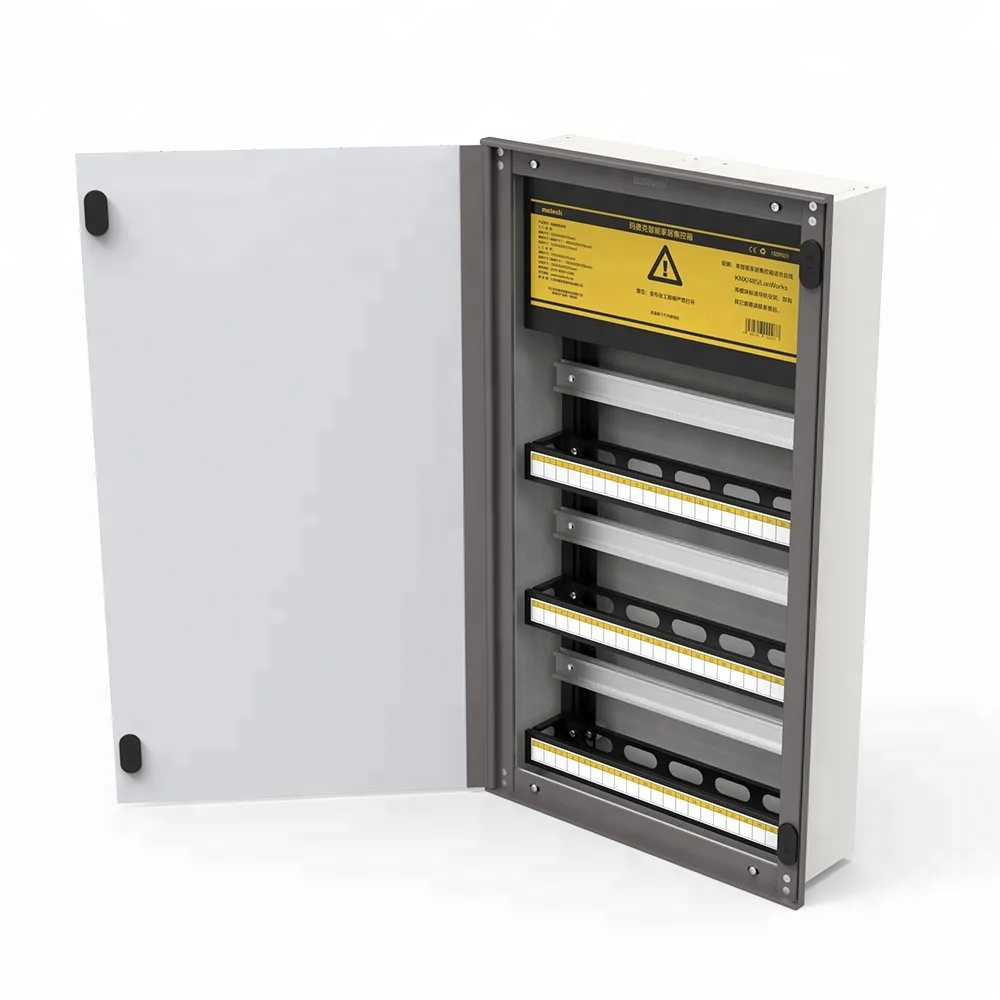 Matech 63 Way Metal Distribution Box/din Rail Enclosure/Electrical Enclosure with Bus bar Forsmart Circuit Breakers and Modules