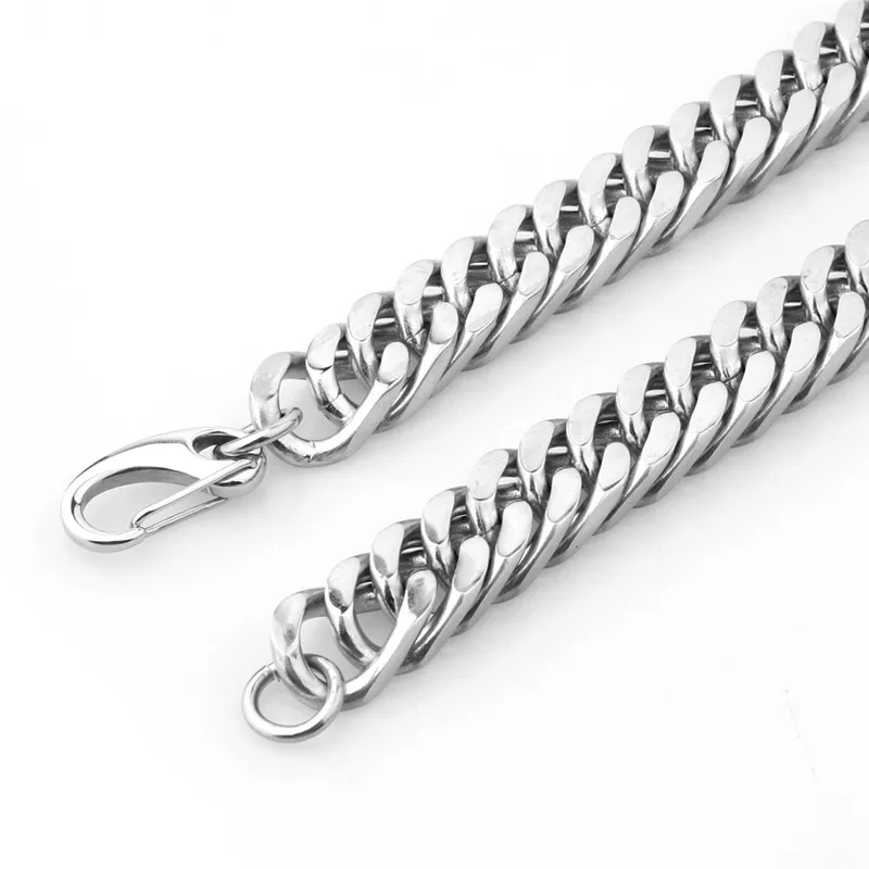 24" 15mm Silver Men Chain Necklace 316L Stainless Steel Curb Link Choker Jewelry 24" 15mm Silver Men Chain Necklace 316L Stainless Steel Curb Link Choker Jewelry
