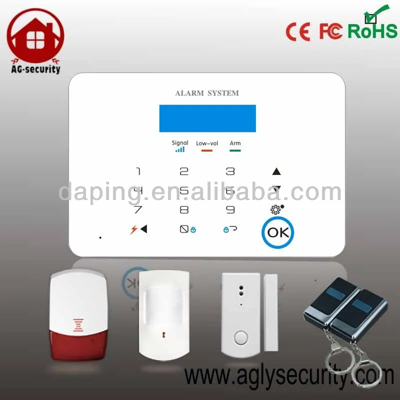 двойной- сеть жк сенсорной клавиатурой домашней безопасности gsm сигнализация