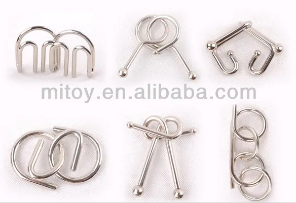 Puzzle classico in filo metallico di intelligenza Incorporante Rompicapo Anelli magici Puzzle Gioco per adulti Bambini  26
