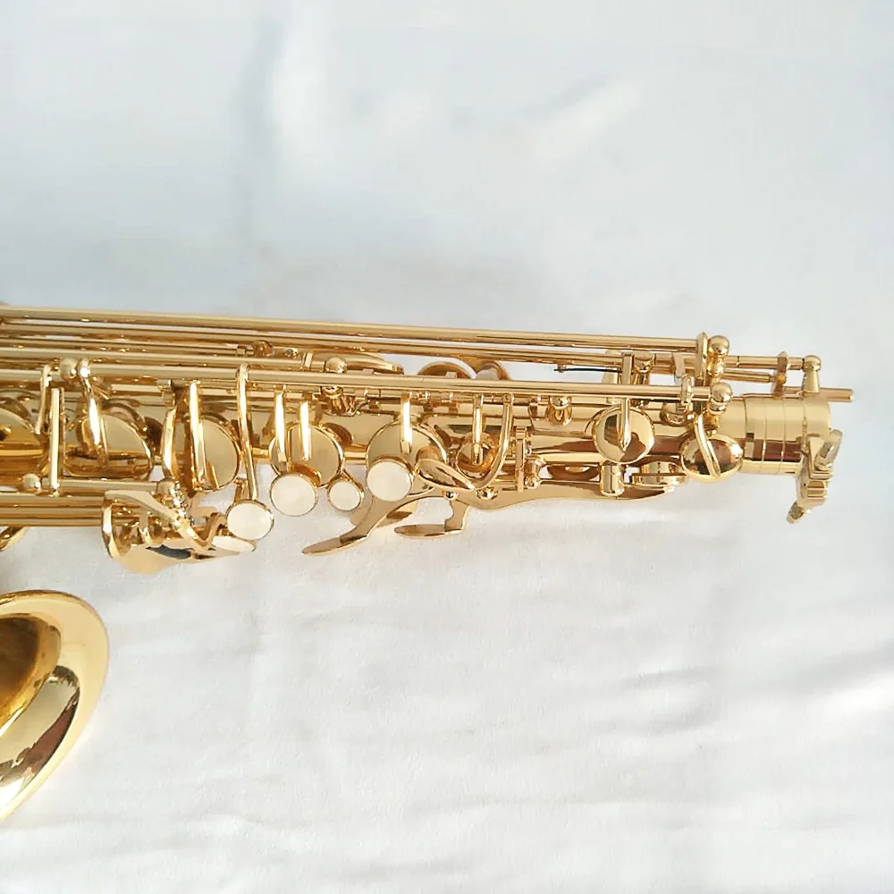 Factory Good Price Gold Lacquer Eb Alto Saxophone for Sale