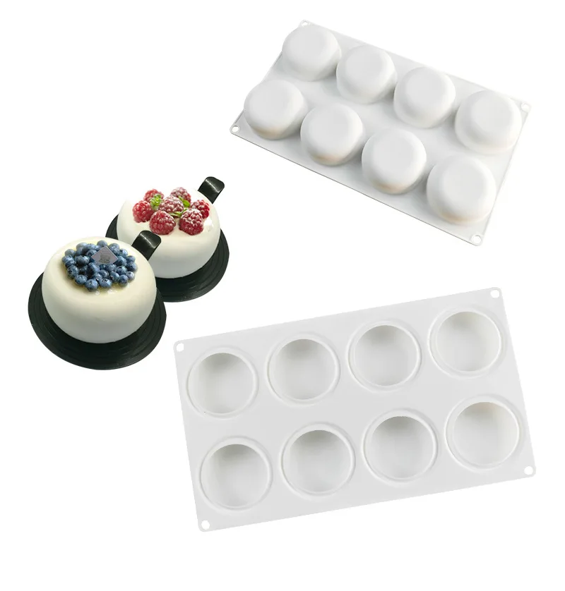 Moule A Gateau Mousse Rond Plat De 8 Cavites Modele A Fondant En Silicone Patisserie Bricolage Offre Speciale Buy Plat Rond Mousse Moule A Cake 8 Cavite Silicone Fondant Moule Silicone Cuisson Du Pain Moule Product On