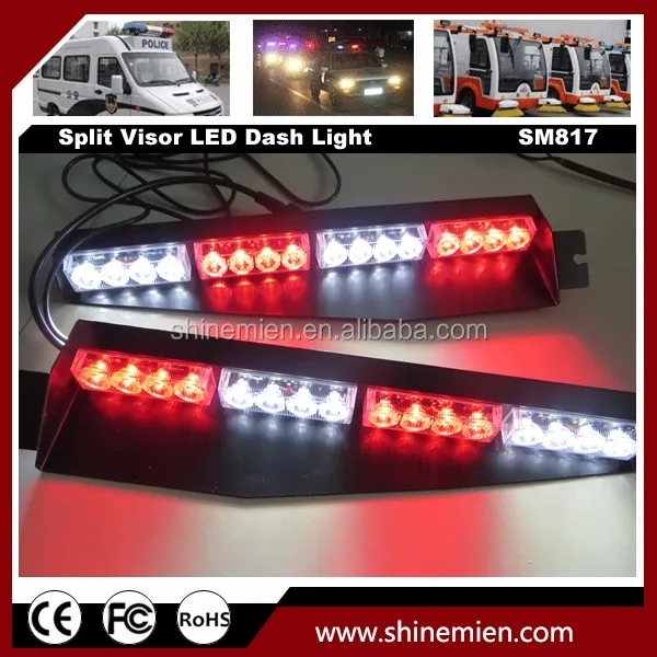 Red Visor Light bar Deck Dash LED Fire Emergency Warning Security