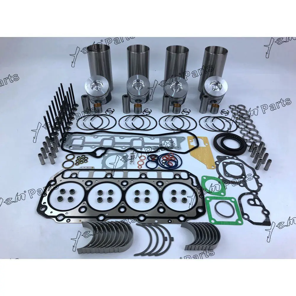 4TNV98 Engine Overhaul Kit With Cylinder Gasket Piston Ring Liner Kit Bearings Valves Set for Yanmar 4