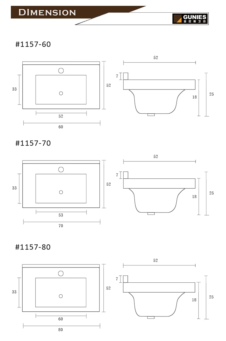 High Standard Wash Besan Rectangular Cabinet Basin Sink Ceramic - Buy ...