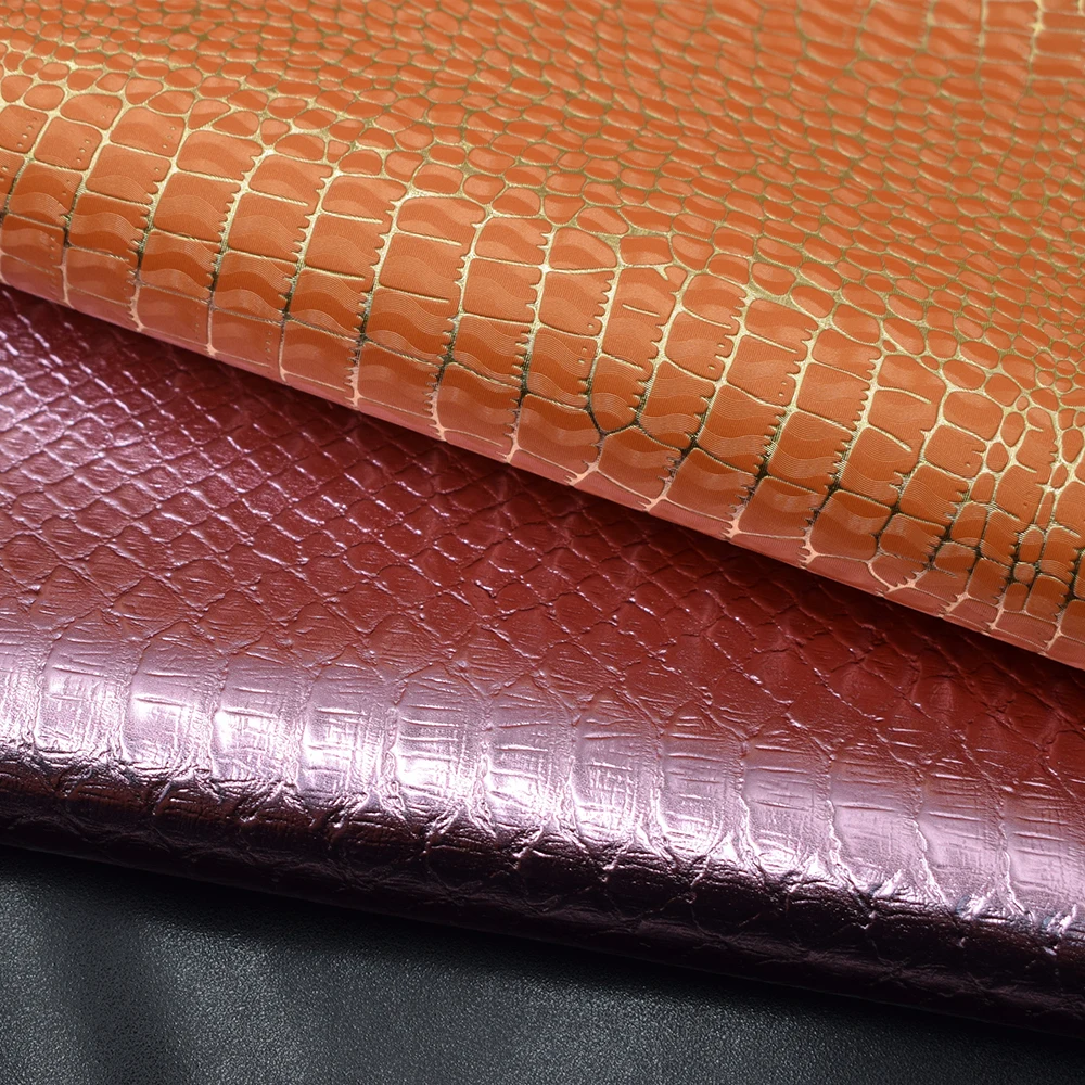 Source crocodile embossed leather leatherette skin price on m