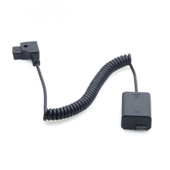 V-образное крепление D-Tap для NP-FW50 Переходник постоянного тока мощность аккумуляторная батарея адаптер спиральный кабель для a7 a7ii a7s a7r a7sii a7rii