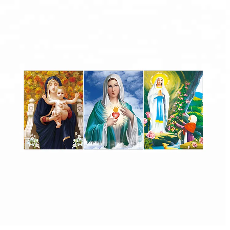 2018 3d Flip Picture of Virgin Mary with Baby 3 Pictures on One