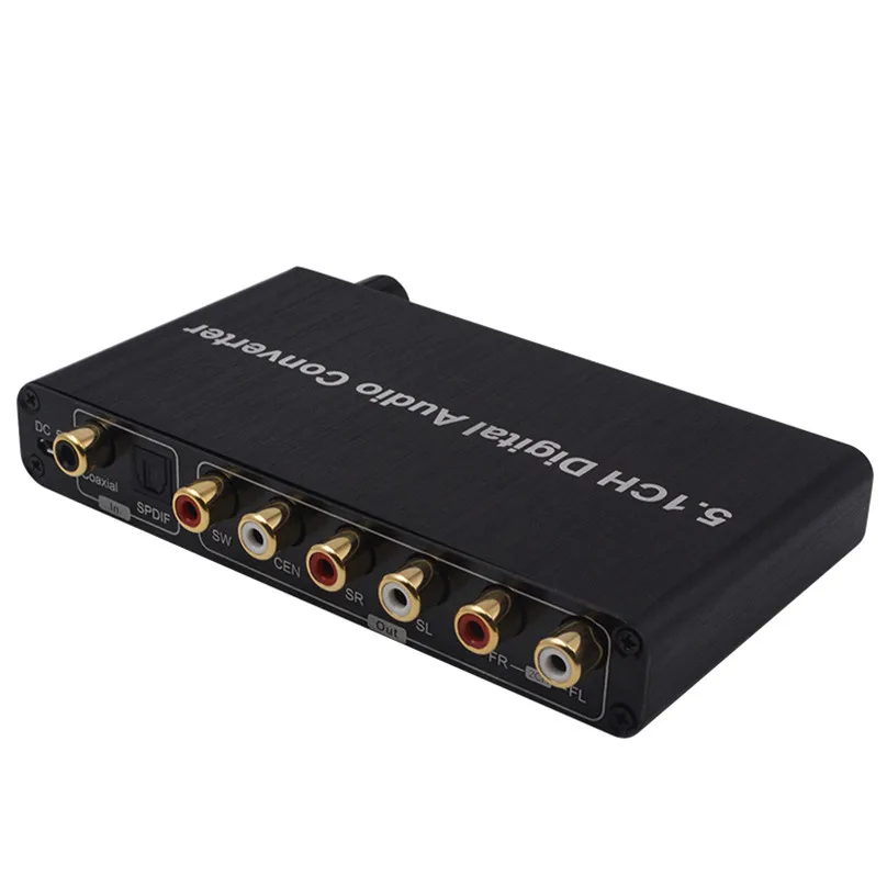 Цифровой аудиопреобразователь 192 кГц DAC 5.1CH коаксиальный/Toslink до 2.0CH аналоговый 3 5 мм выход с регулировкой