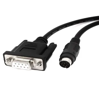 3 Meters Rs232 Db9 Female To 8p Mini Din Male Plc Programming Cable ...