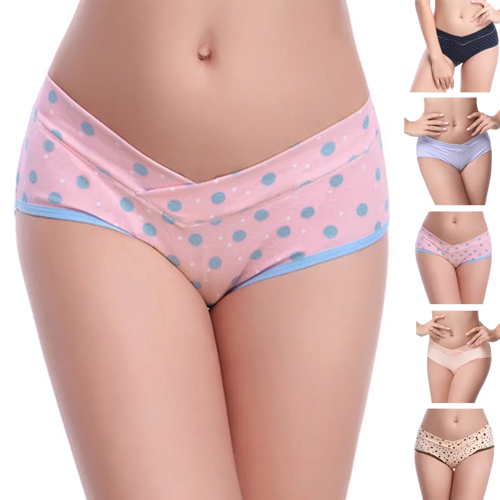 L XL XXL Pregnant Women Underwear Low waist Briefs U shaped Maternity Cotton Panties LD789