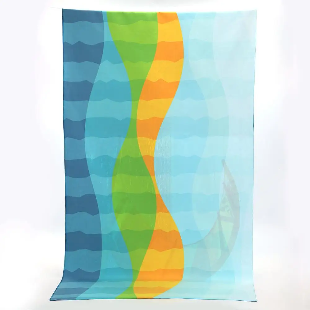 Printed Pattern and Microfiber Fabric Material Beach Towel for Square Shape