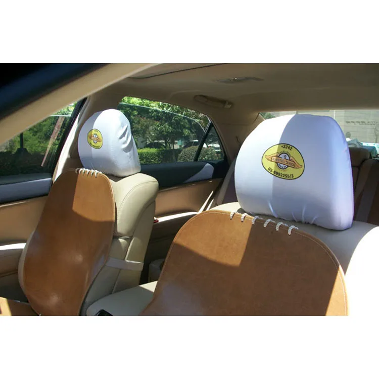 83％以上節約 XIAOLINGDANG 車のヘッドレストカバー シートアクセサリー 専用刺繡車ロゴ 保護するために快適な糸くずを使用して ヘッドレスト  カバ