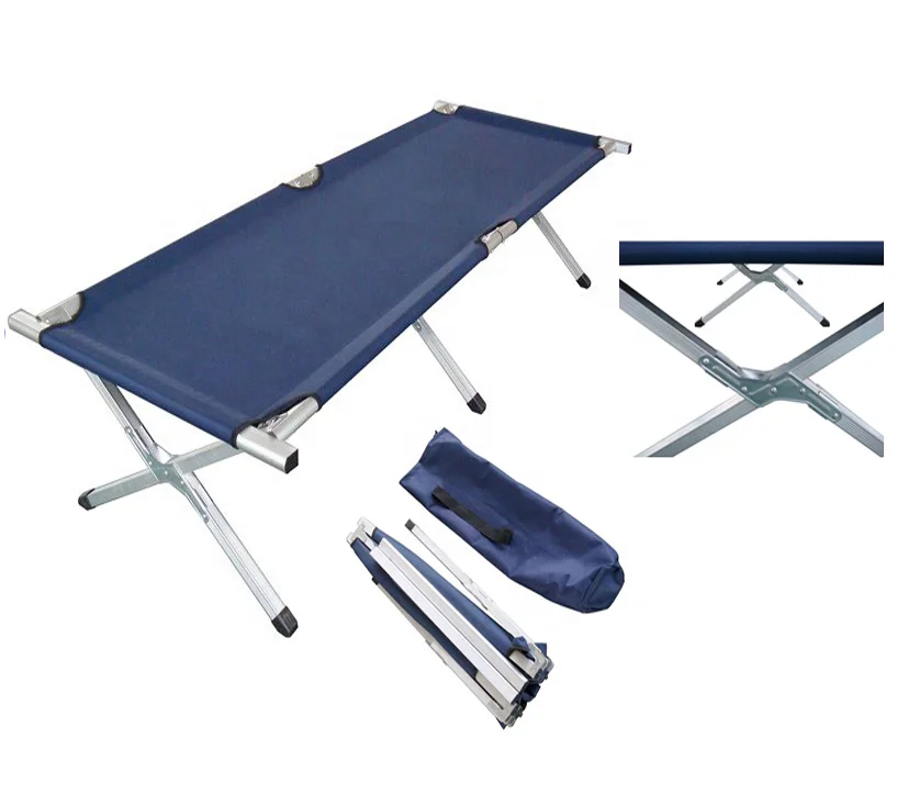 Foldable Cot Single Metal Camping Bed Outdoor Cot Folding Bed
