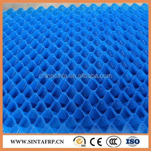 Supply PVC Structured Trickling Filter PVC Fill Sheet Industrial Cooling Tower Fill Material