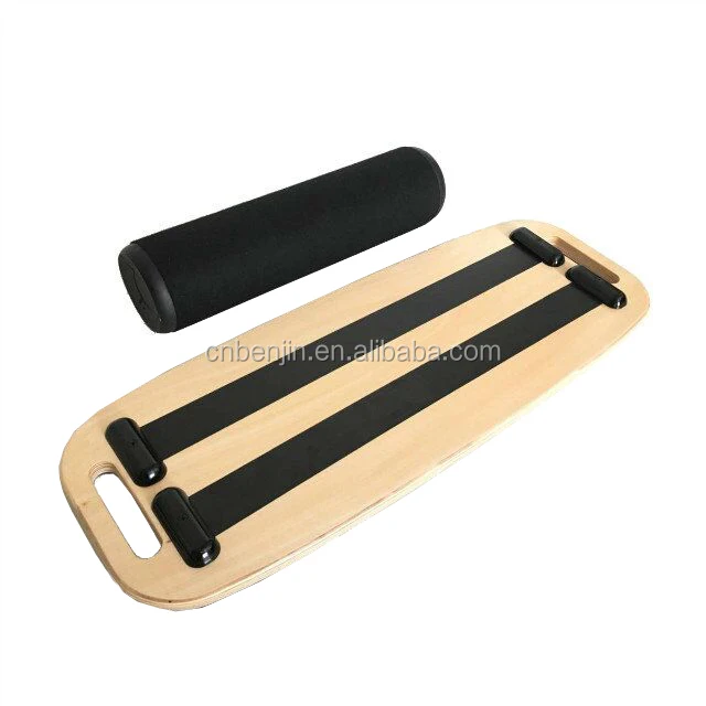 Skate Fitness Wood Yoga Balance Board Trainer Training With Roller Twist