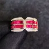 Anello in oro bianco 18k con rubino da 1,16 ct
