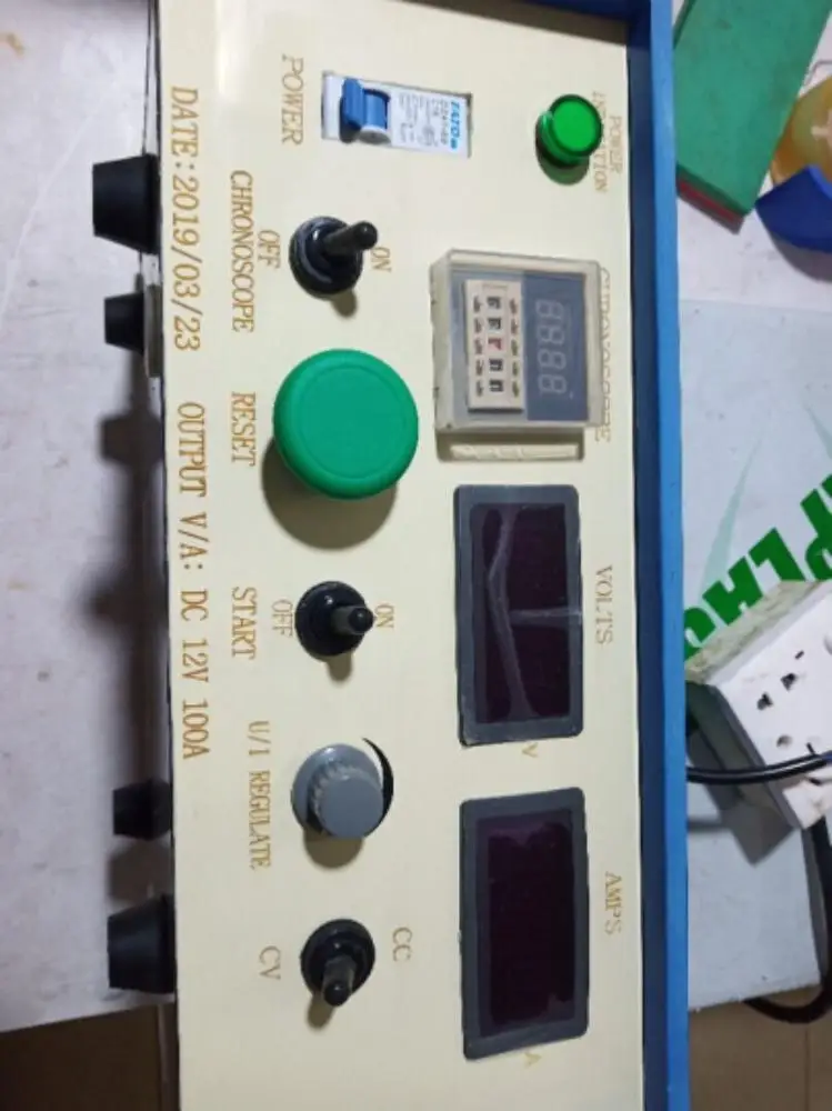 100A/200A High-Frequency Switch Rectifier Pulse Power Supply for Gold Silver Electroplating 12V Input Single AC Output