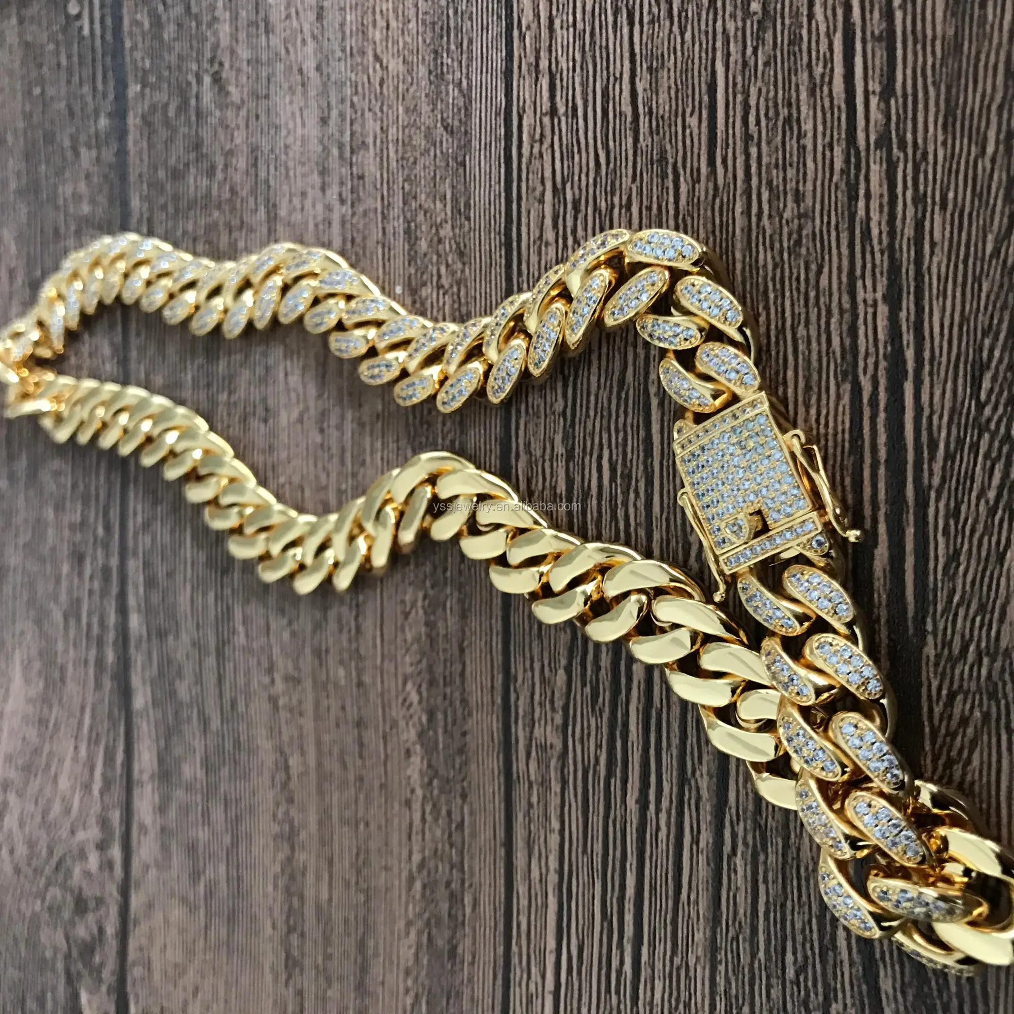 Wholesale Ice Miami Cuban Link Chain Hip Hop Necklace Jewelry