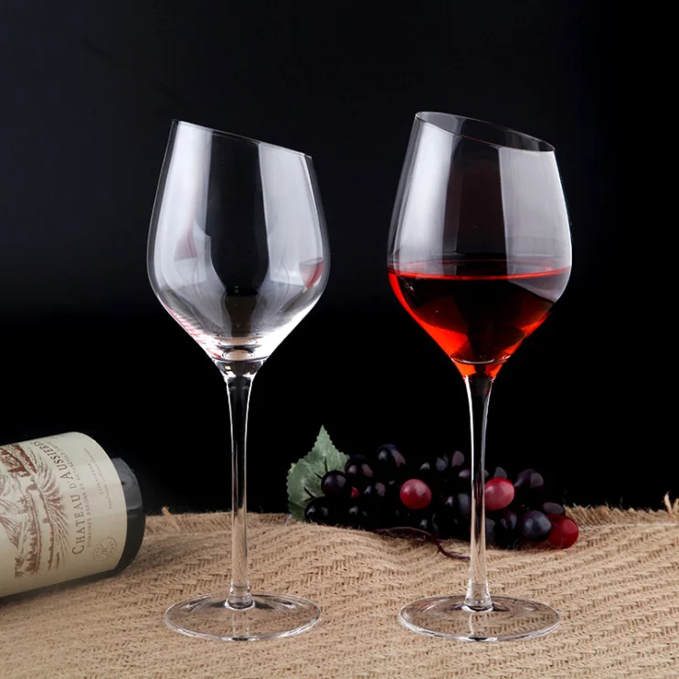 Wholesale Top Quality Clear Slant Rim Red Wine Stemware Glass Slanted Wine  Glasses - China Red Wine Glass and Wine Glass price