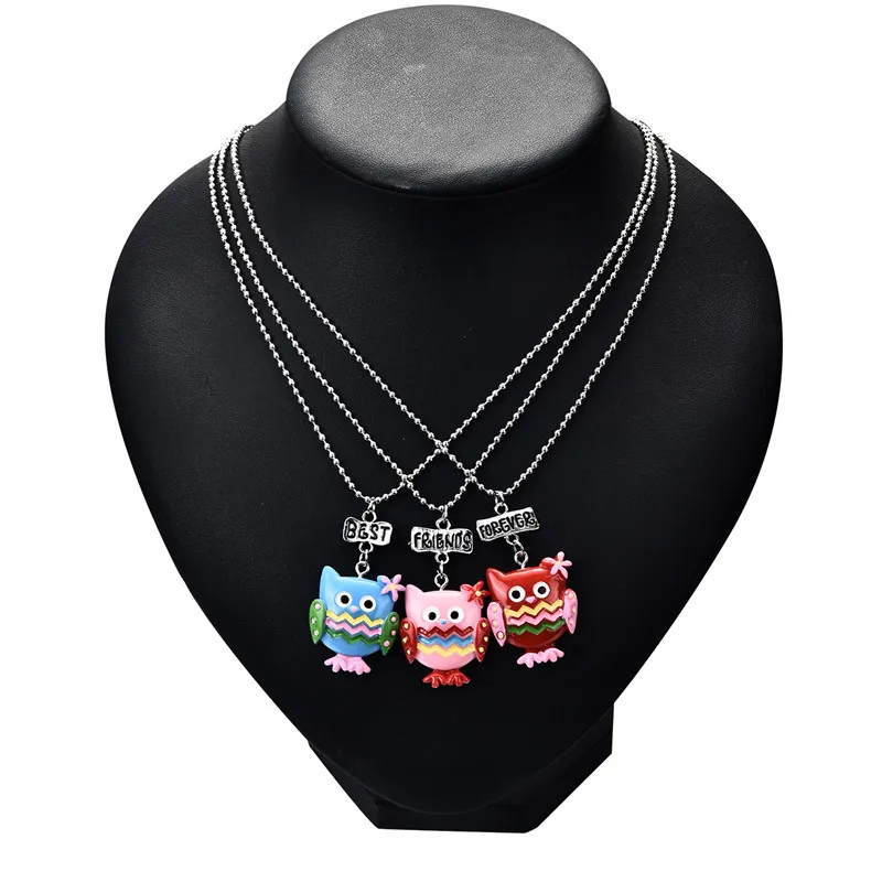 Details about   Girls Fashion Jewelry Boxed Set 2 Necklaces Owls BEST FRIENDS New Boxed Set 