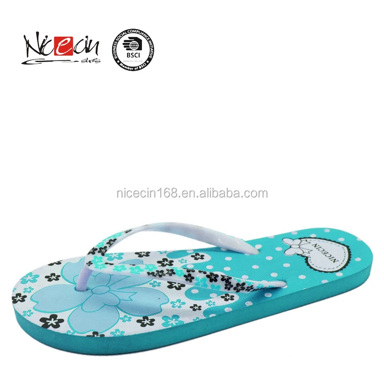 Сердце-образный трафаретная печать флип-флоп