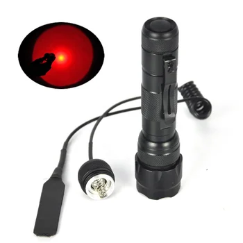 Gold Supplier XPE LED Flash light Rat Tail Remote Control Flashlight Red Light Torches