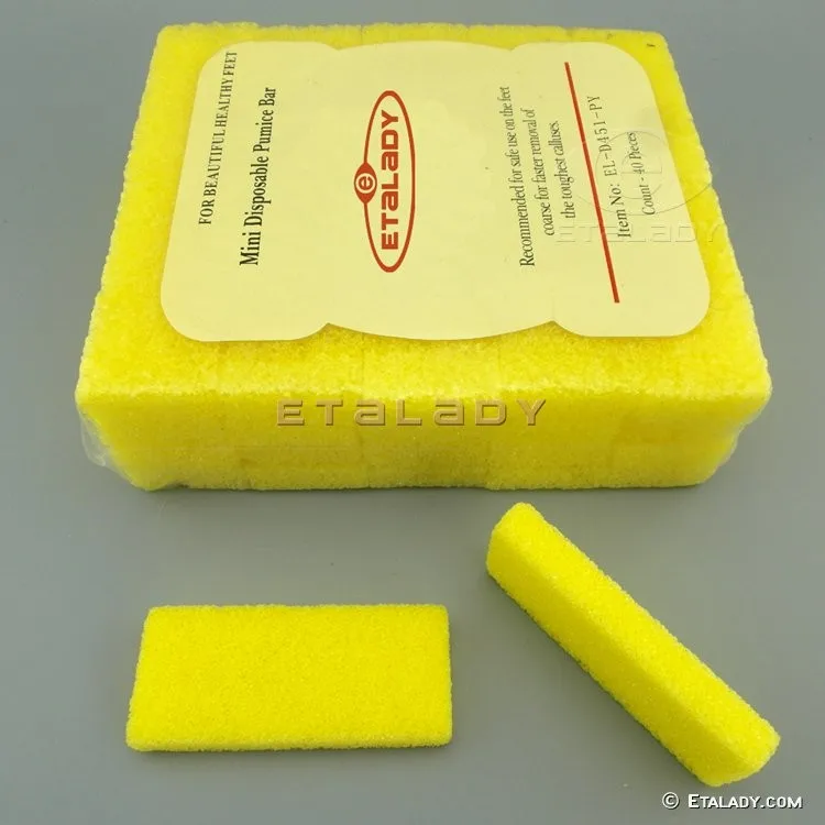 Disposable Foot Scrubber Sponge Pads Pedicure Pumice Stone for Feet Callus  Remover Medium Coarse Yellow 40Pcs