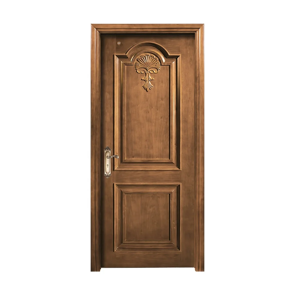 Source European style classic carving high quality teak wood door ...