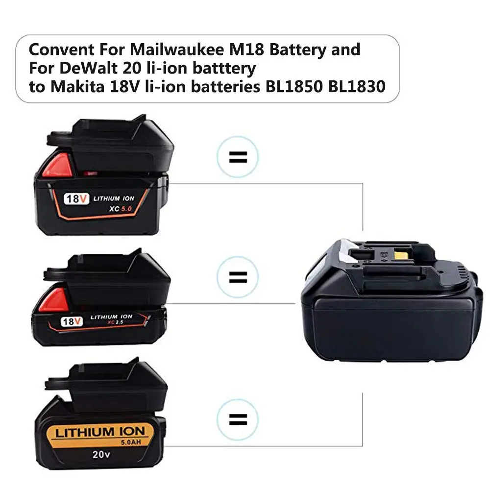 Wholesale ミルウォーキーからマキタへのDM18Mバッテリーアダプター
