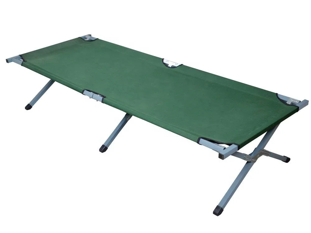 Foldable Cot Single Metal Camping Bed Outdoor Cot Folding Bed