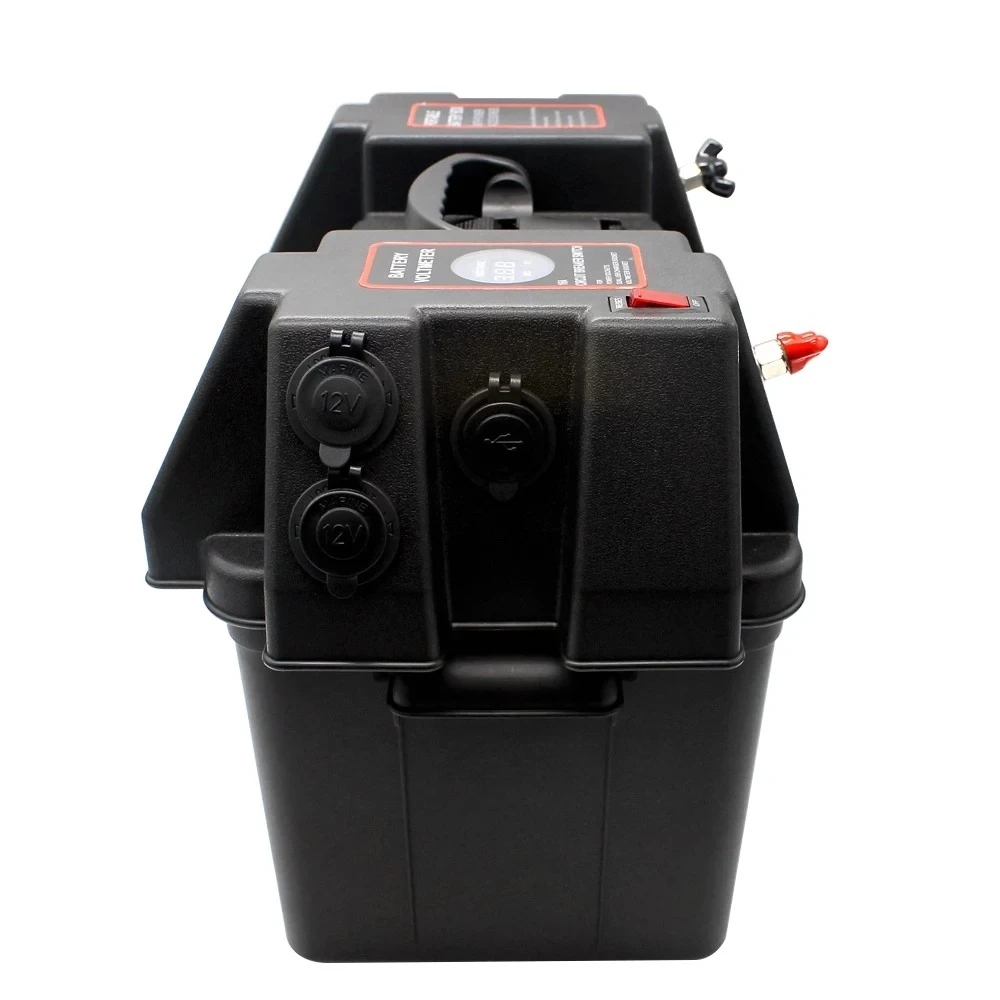 Machine 12v Battery Box Usb Car Charger With Led Voltmeter Display
