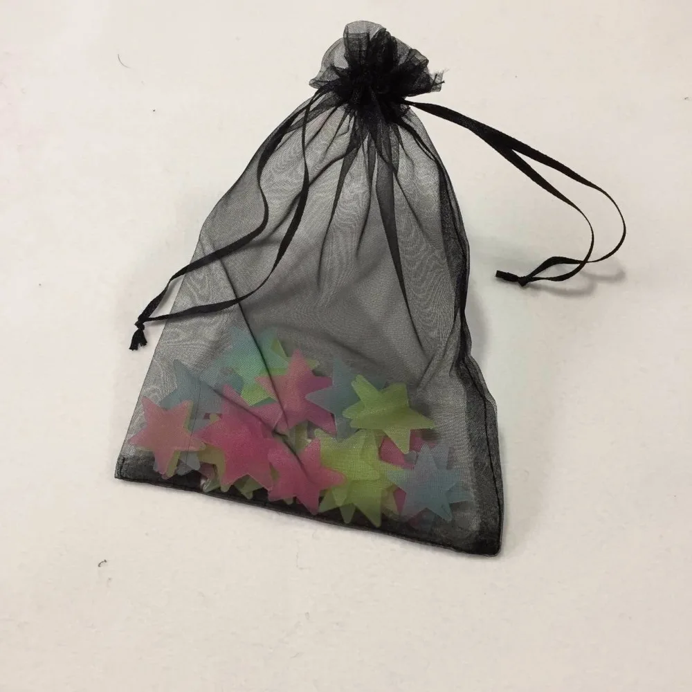 Декоративные наклейки с принтом пластиковые светящиеся в темноте звезды